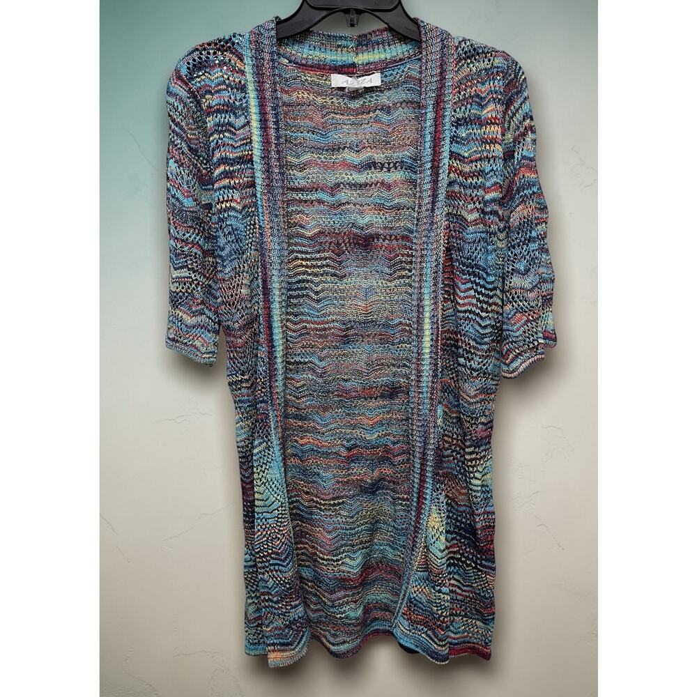 Long Crochet Sweater Indie Colorful Boho Large Casual Granola Hippie Whimsy